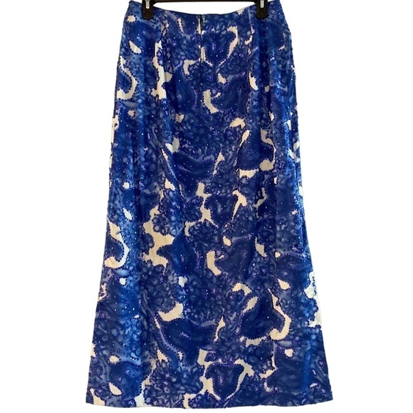 Gorgeous 2 piece dress blue ivory with sequins from a boutique in Saint Thomas M - Picture 6 of 15